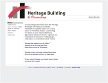 Tablet Screenshot of heritagebuildinganddecorating.com